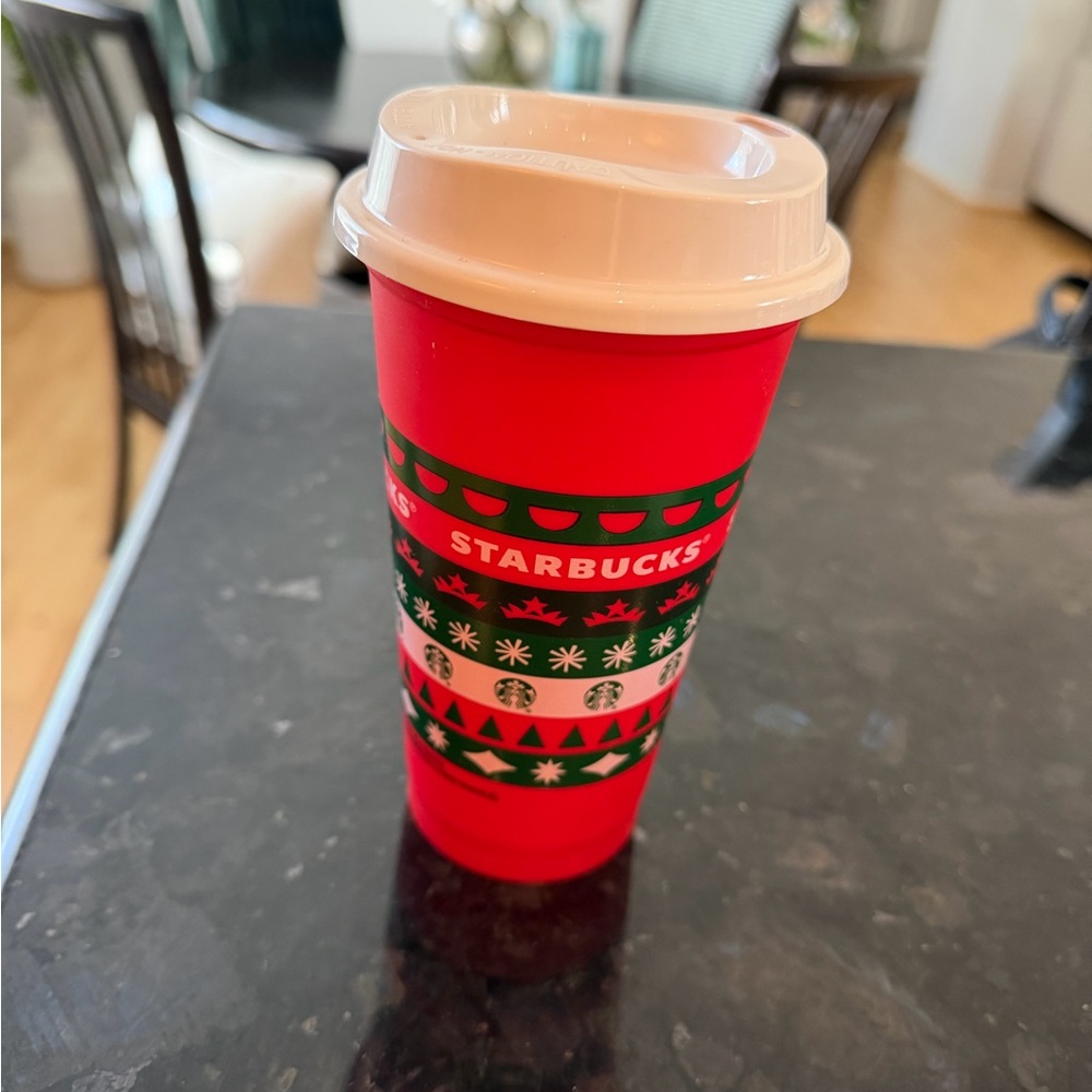 Starbucks Festive Red and Green Holiday Cup